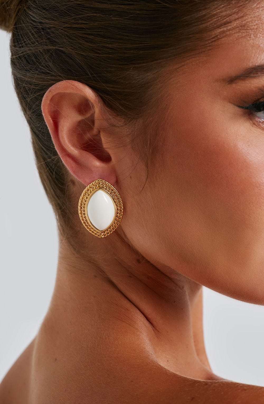 Aura Earrings - Ivory/Gold